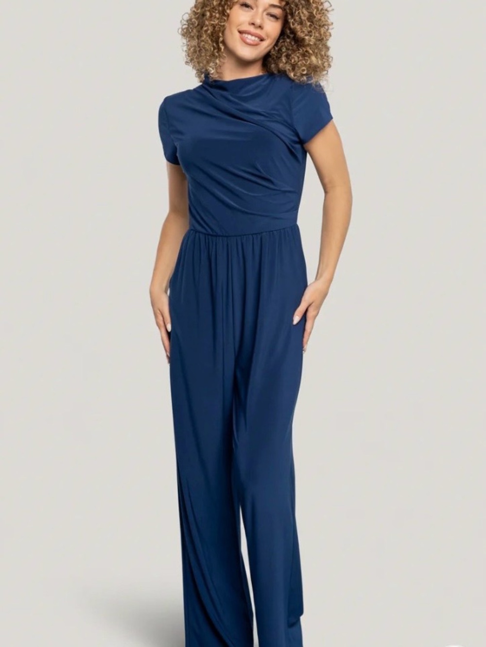 Baltic Born Women's Navy Short-Sleeve Jumpsuit (M)